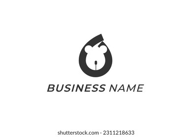 design logo negative space rat and circle