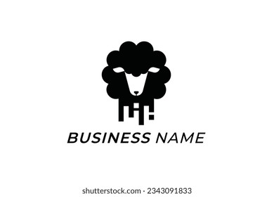 design logo negative space sheep