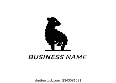 design logo pixel black sheep