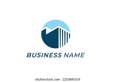 design logo real estate and mountain