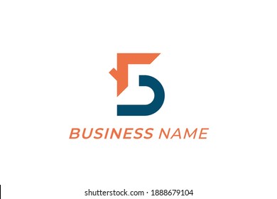 design logo roof and number 5