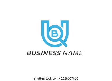 design logo search letter U and B