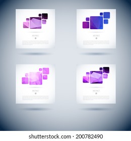 design logo set of abstraction connection mark with polygon object template for design design logo straight water world development conceptual technology glass wash cloud fashionable sign deal ripple