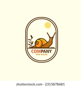design logo snail vector illustration