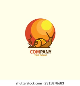 design logo snail vector illustration