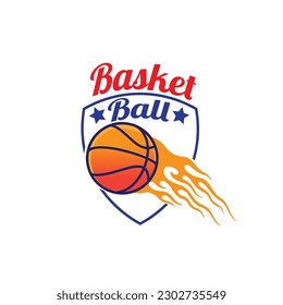 design logo sports basketball vector illustration