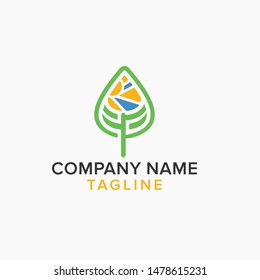 Design logo sun vector suitable for natural company