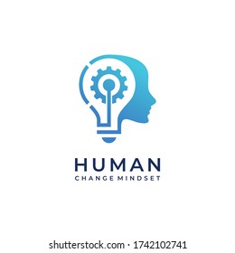 design logo with a symbol of the human mindset