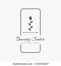 Design logo symbol icon sign. Illustration vector of an organic leaf. Graphic plant element logo. Botanical nature flower logo. minimalist organic concept beautiful logo minimalist Free Vector.