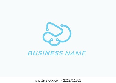 design logo technology cloud and video