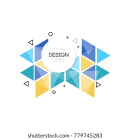 Design logo template, abctract badge for brand, company identity, business logotype vector Illustration