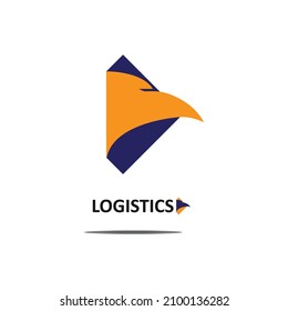 Design logo template. illustration with bird head.