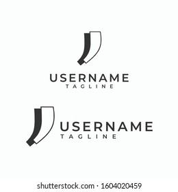 Design a logo template with JJ font icons as quotation marks.