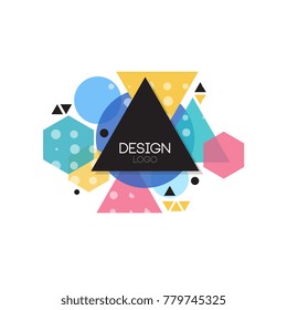 Design logo template, minimalist design element for brand, company identity, business logotype vector Illustration