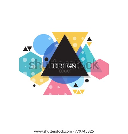 Design logo template, minimalist design element for brand, company identity, business logotype vector Illustration