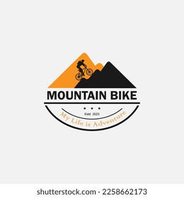 Design logo template. Mountain bike concept vector