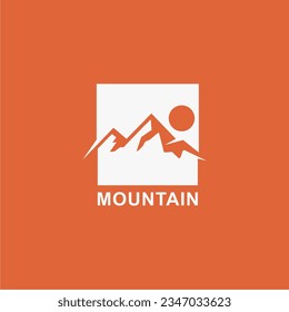 design logo template mountain square