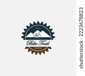 Design logo template. Vector badge for bike trail logo