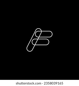 Diseñar vector de plantilla de logotipo. Letra F con estilo de línea. 