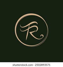 Design logo template vector with letter FR for business initial 