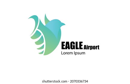 Design Logo Template for Your Business Airport with Eagle Concept