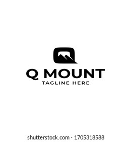 Design logo templates for your business, Modern and creative style, Abstract mountain vector or letter Q with mount