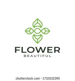 Design logo templates for your business, Modern and nature, Abstract flower or floral vector or geometry shapes