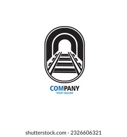 design logo train railroads vector illustration