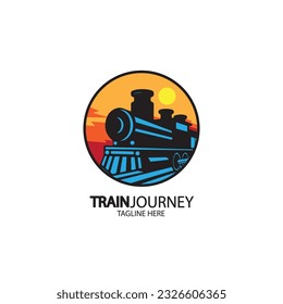 design logo train transportation vector illustration