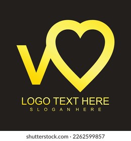 Design logo valentine with design love concept, vector illustration.