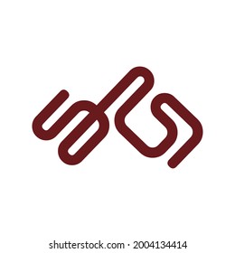 Design logo vector of abstract paperbinder