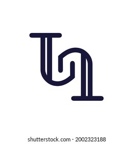 Design logo vector double letter j with upside down effect