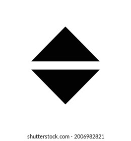 Design logo vector double triangle upside down
