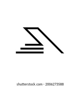 Design logo vector half of right arrow