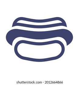 Diseñar el vector de logotipo del contorno de hotdog 