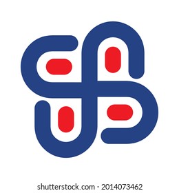 Símbolo de infinito del logotipo de diseño mediante letra quattro c