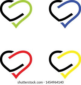 design logo vector love clean simple strong