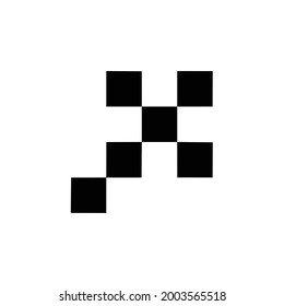 Design logo vector pixel art from six square