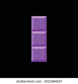 Design logo vector of power pole with lego style