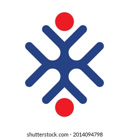 Design logo vector representation of snowflakes