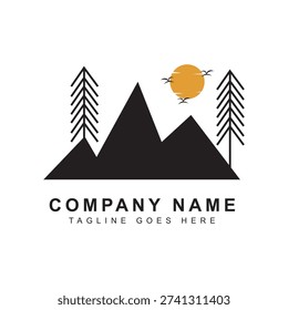 Design logo vector theme outdoor company name tamplate