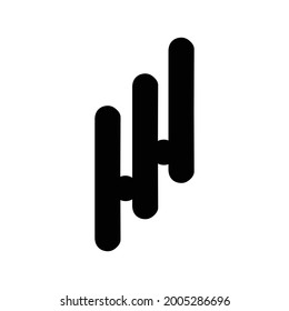 Design logo vector upside down letter m 