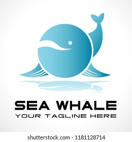 Design Logo of Whale. With Blue as main Colour. Use it for icon or logo in your business and much more. - Thank You -