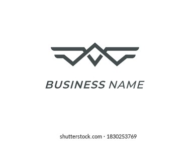DESIGN LOGO WINGS LINE BOLD