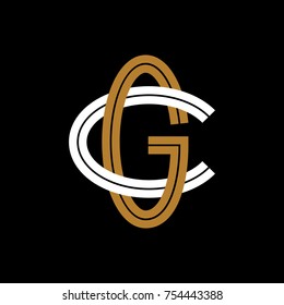 Design Logogram Letters Initial. Monogram Fancy Vintage G and C Letter for Company