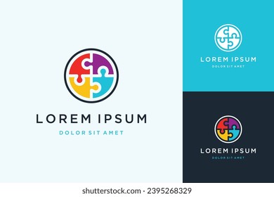 Diseñar logotipos para el autismo, o puzzles con círculos