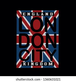 Design Londonbritainflagimageslettering Graphic T Shirt Print Stock ...