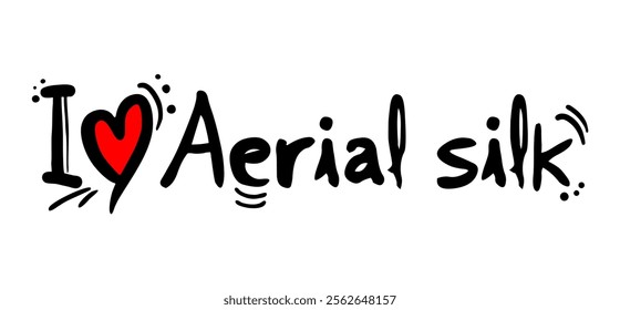 Design of I love aerial silk