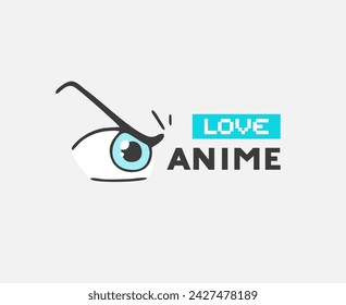 Design of I love anime message