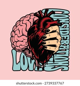 DESIGN LOVE CONSIDERATIONS VECTOR ART